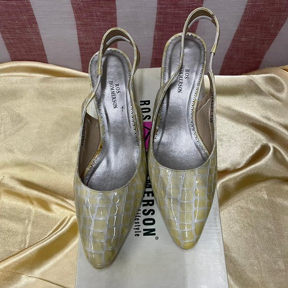 NWB Ros R Hommerson Posh Wheat Sioux Heels 7 W - Picture 1 of 5